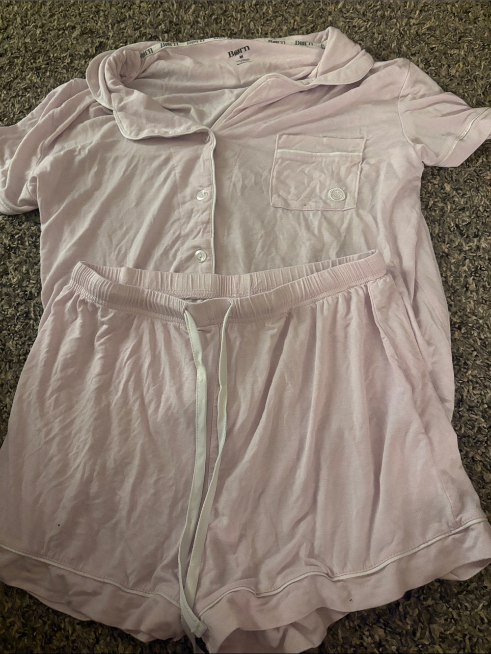 Barefoot Dreams Pale Pink Short-Sleeve Pajama Set